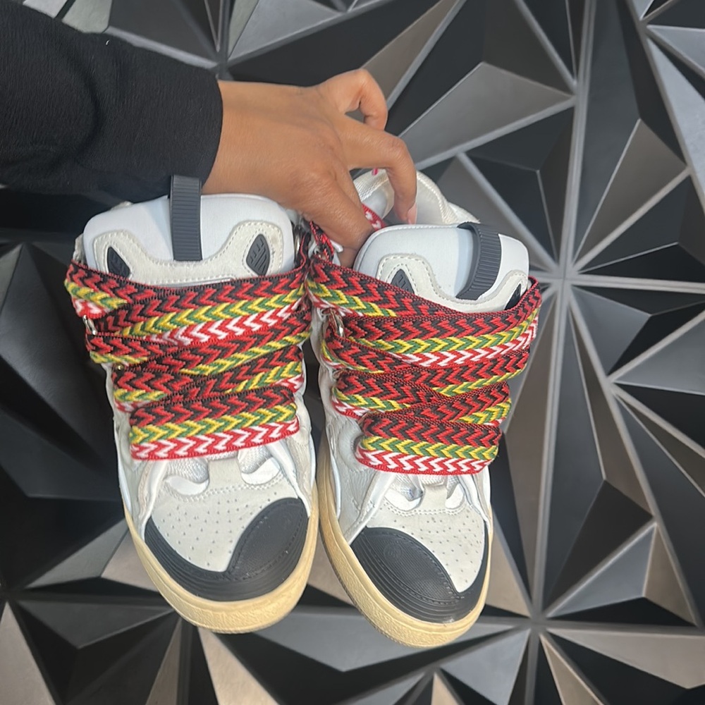 Lanvin Leather Curb Sneakers - Picture 3 of 10
